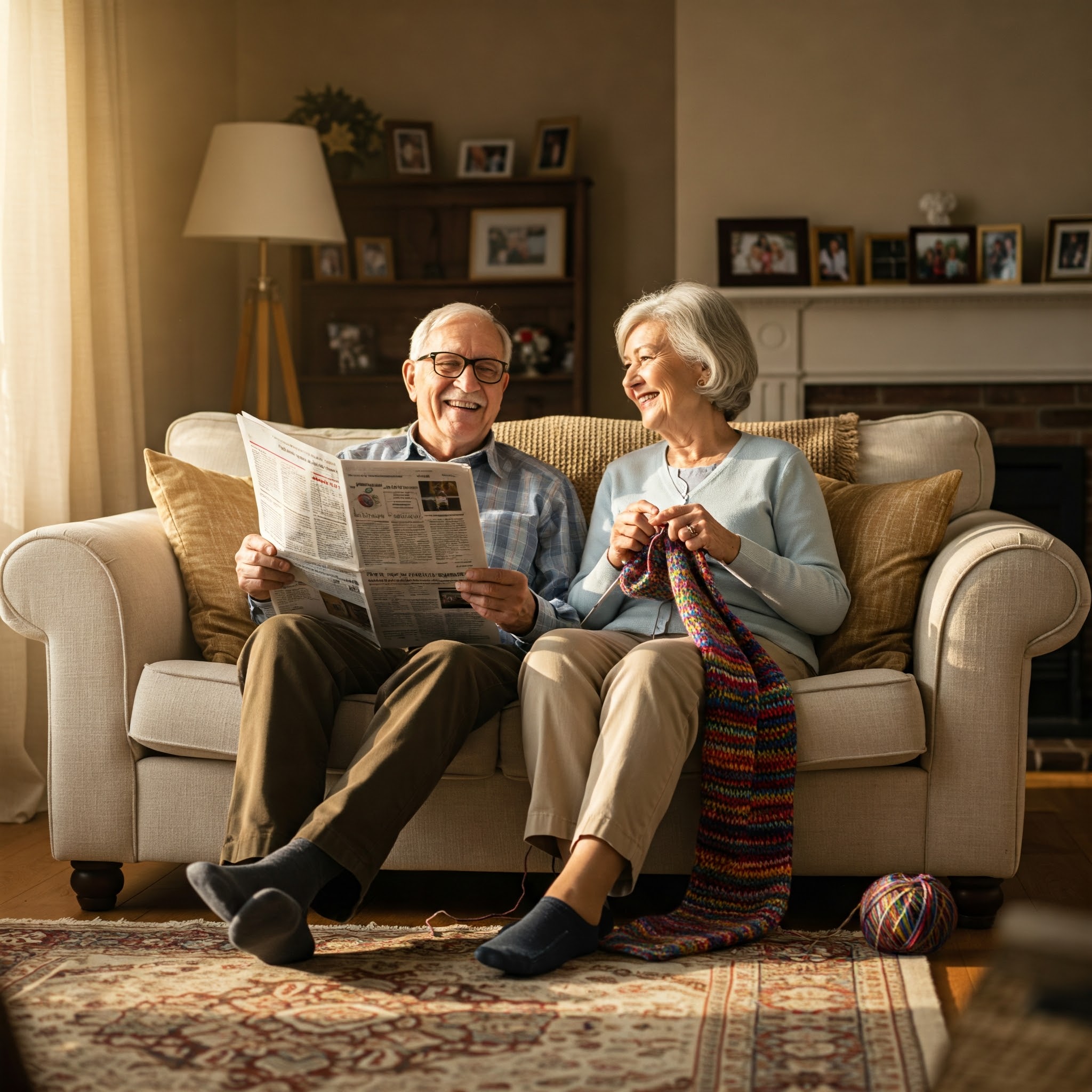 Senior bénéficiant d'une mutuelle adaptée
